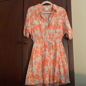 Hello Molly Shirt Dress, Medium, Orange